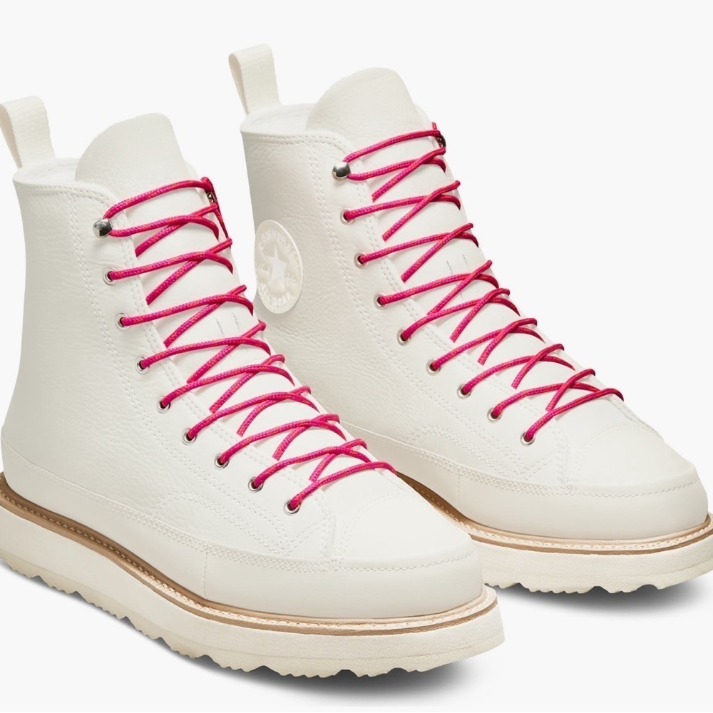 NEW Converse |‎ Cream Pink Unisex Chuck Taylor Crafted Boots Sz 8.5M/10W
